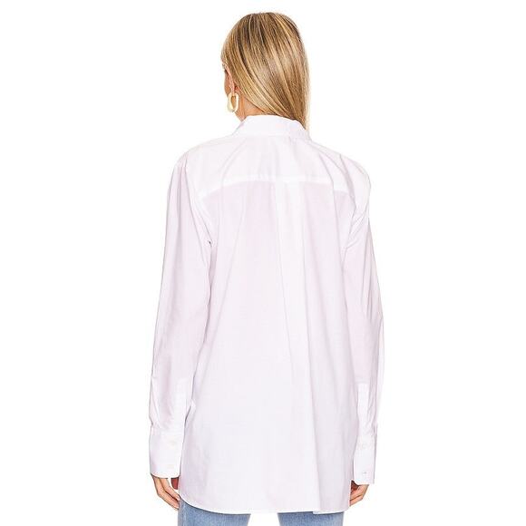 Hatch The Classic Long Sleeve Button Down Maternity Shirt White - S - Picture 3 of 4